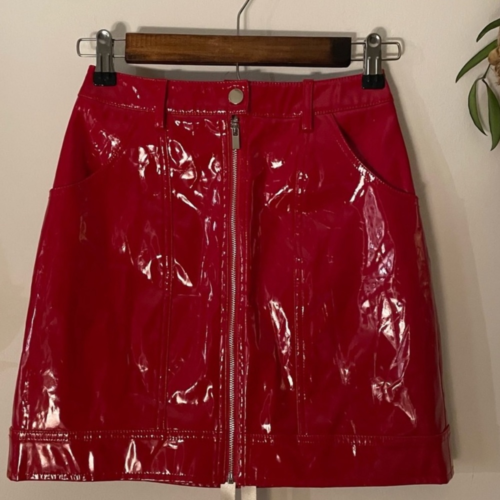 COPY - Mistress Rocks patent latent leather skirt! Available in Red & Black